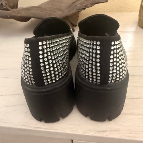 Madden NYC Black and Silver Embellished Loafers - Picture 4 of 6